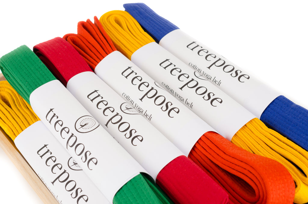 Cotton Yoga Belts are Available to Buy in the Studio.